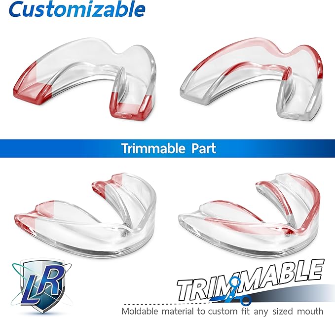 Moldable Mouthguards Pack of 6 in 3 Sizes, Custom Fit Dental Guards for Teeth Grinding, Clenching & Protection, Ideal for Night and Day Use