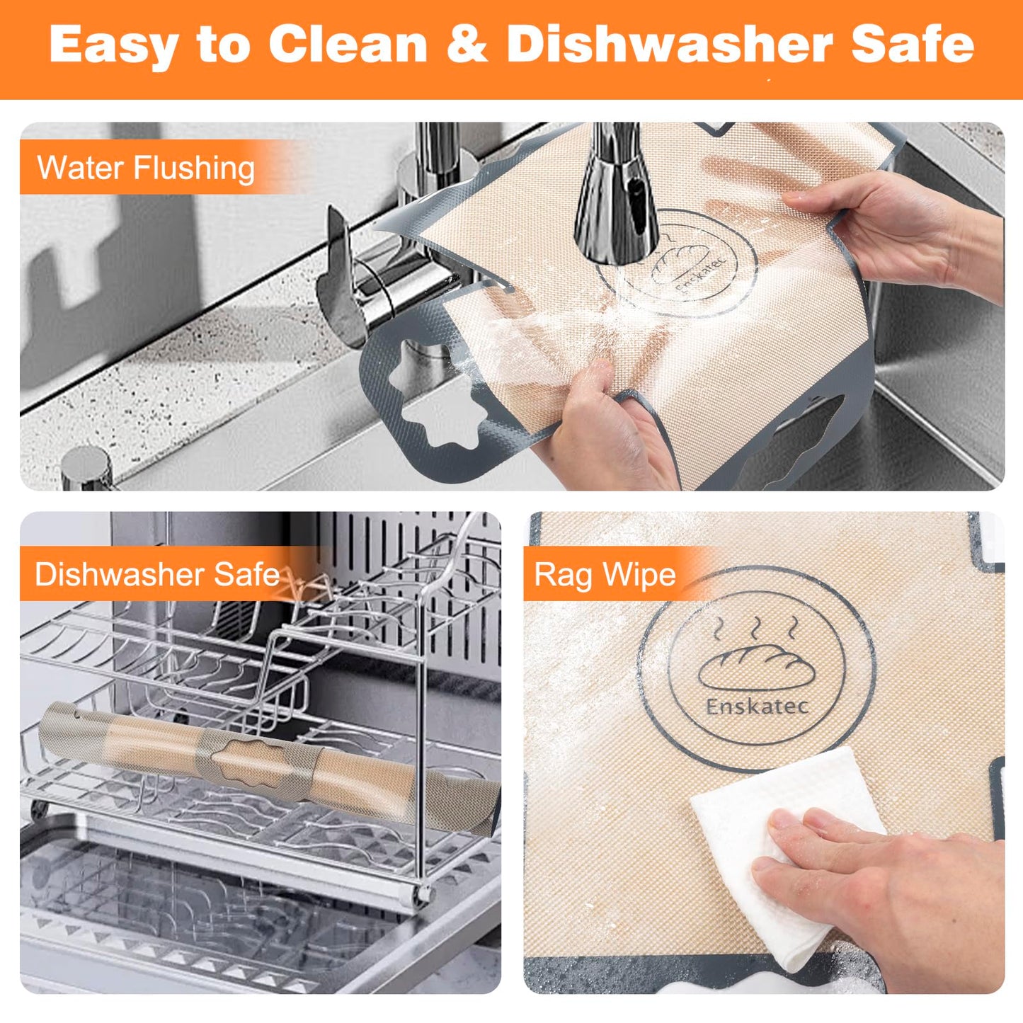 2 Pcs Silicone Bread Loaf Pan Liners, Reusable Food-Grade Silicone Bread Baking Mat, Non-Stick & Heat Resistant Loaf Pan Lifters, Sourdough Sling with 4 Handles, Fits 9x5" or 1.5Lb Loaf Pans