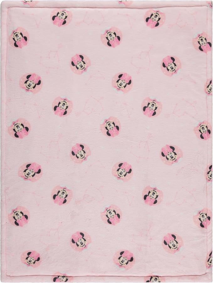 Disney Mickey Mouse, Minnie Mouse, Winnie The Pooh, Lilo and Stitch 2-Ply Infant Blanket - Soft Fleece with Polyfill - Cozy and Warm Baby Blanket for Baby Boys and Girls, 30x40 Inches