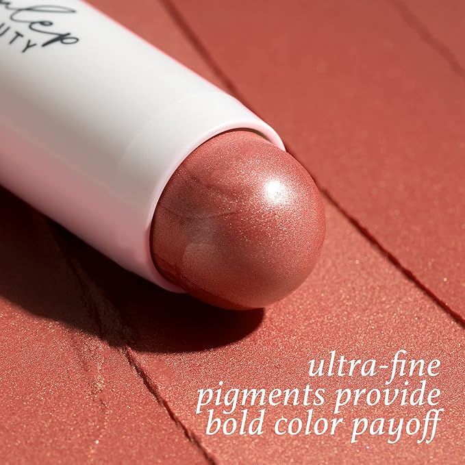 Skip The Brush Contour Duo - Cream to Powder Multi-Purpose Makeup Sticks - Pigmented, Buildable Color for Eyes, Cheeks, and Lips - Desert Rose + In Paradise