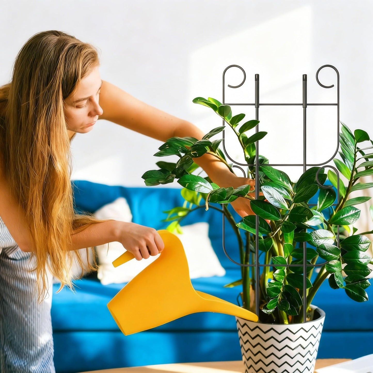 4 Pack Trellis for Climbing Plants Indoor, Expandable Small Metal Trellis for Potted Plants, Flowers Vine Ivy, Sturdy Houseplant Pothos Plant Climber Support