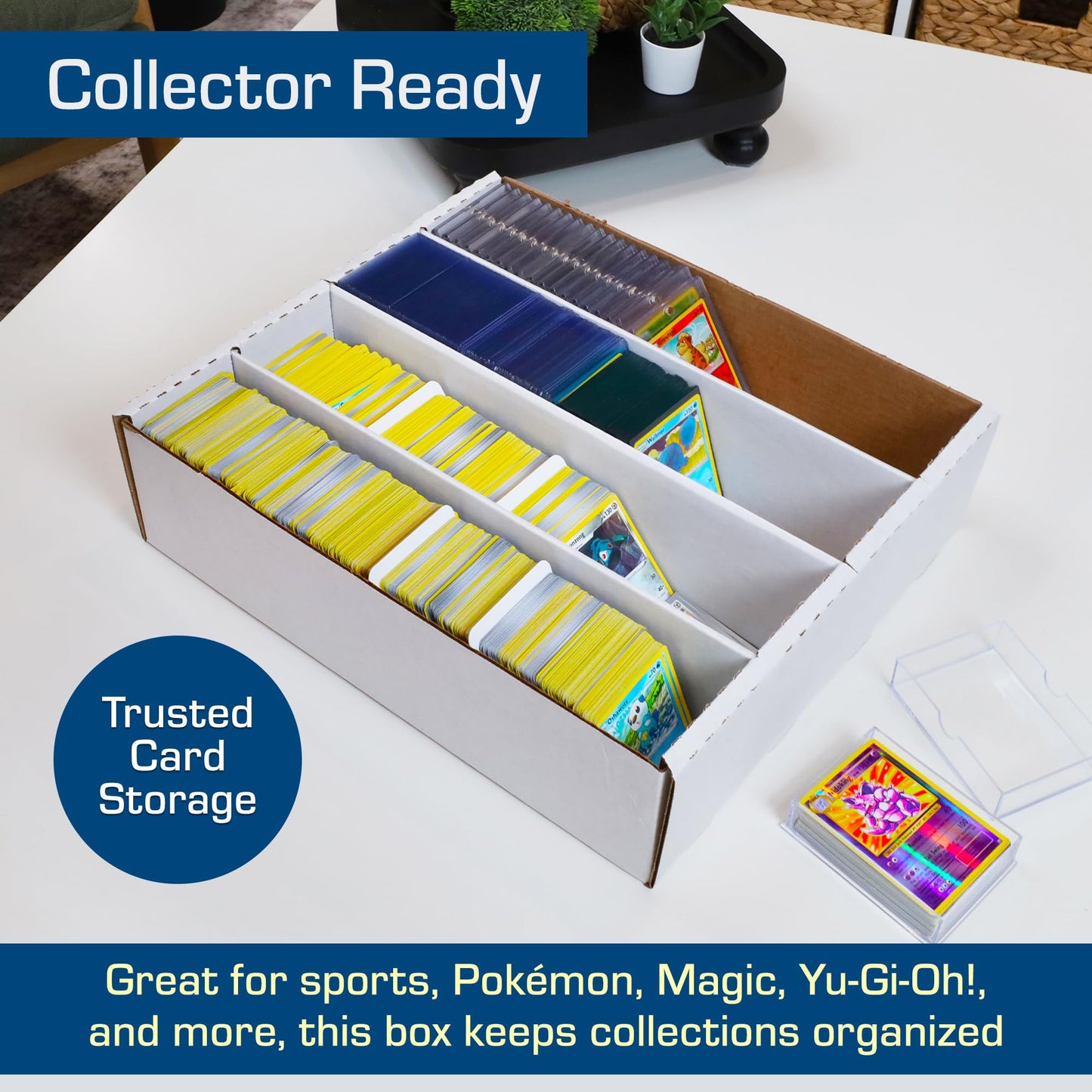 BCW Monster Box - 2ct Trading Card Storage Box | Holds 3200 Cards | Sports & TCG Card Organizer