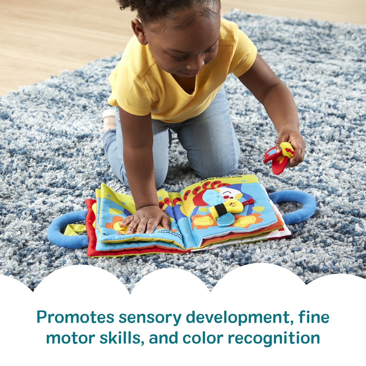 Melissa & Doug K’s Kids My First Activity Book 8-Page Soft Book for Babies and Toddlers Early Learning Developmental Plush Soft Activity for Babies and Toddlers