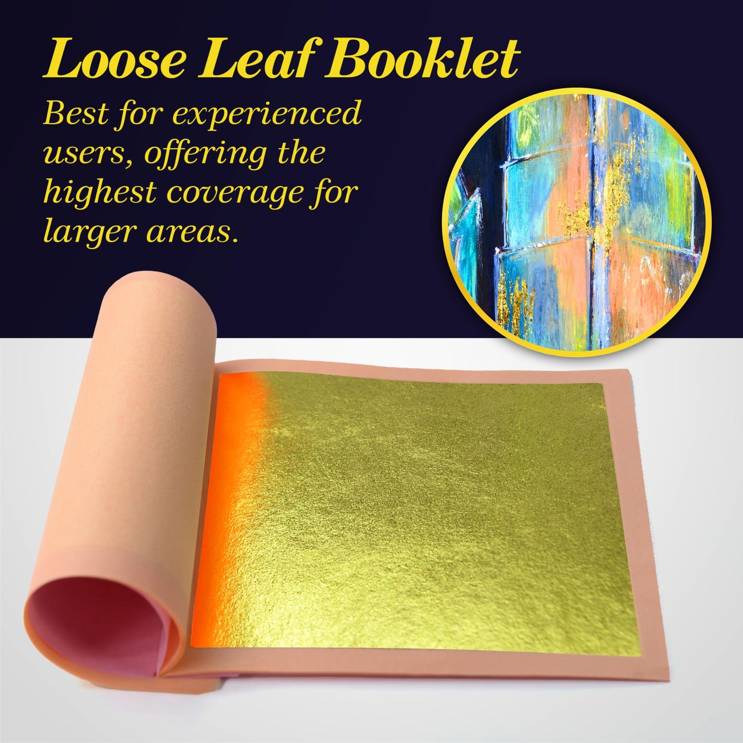Barnabas Blattgold Gold Leaf - 24K Real Gold [10 Sheets, 3.1 inches] - Loose Sheets for Painting, Arts and Crafts