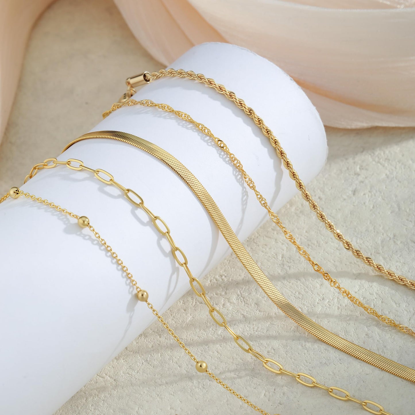 BERISO Gold Bracelets for Women, Elegant Adjustable 14K Gold Plated Bracelet for Women Dainty Gold Bracelet for Everyday Wear Gifts for Womens