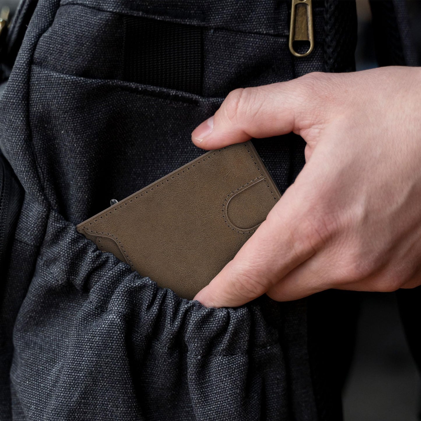 Card Wallet for Men Slim Minimalist: Smart Pop Up Wallets with Money Clip - RFID Front Pocket Credit Card Holder - Gift for Men Husband