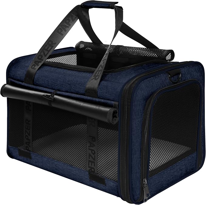 Cat Carrier for Travel, Soft-Sided, Top Loading, Privacy Curtain, to 20 lbs