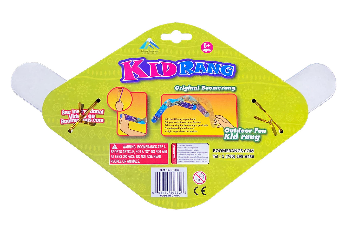 Colorado Boomerangs Kid Rang Turtle Boomerang - A Great Boomerang for Kids and Teenagers