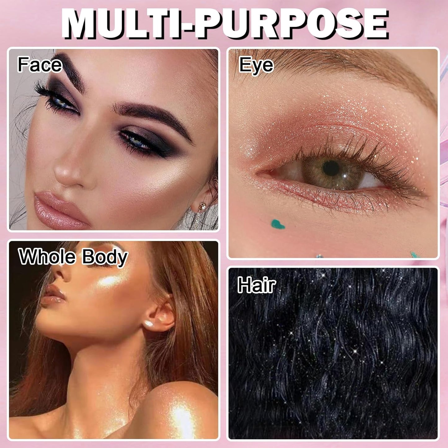 White Highlighter Makeup Palette Face Highlighter Powder Iluminadores De Maquillaje Narutal Shimmer Glitter Highlighter Contour Powder Makeup Palette-02 Quicksand Gold