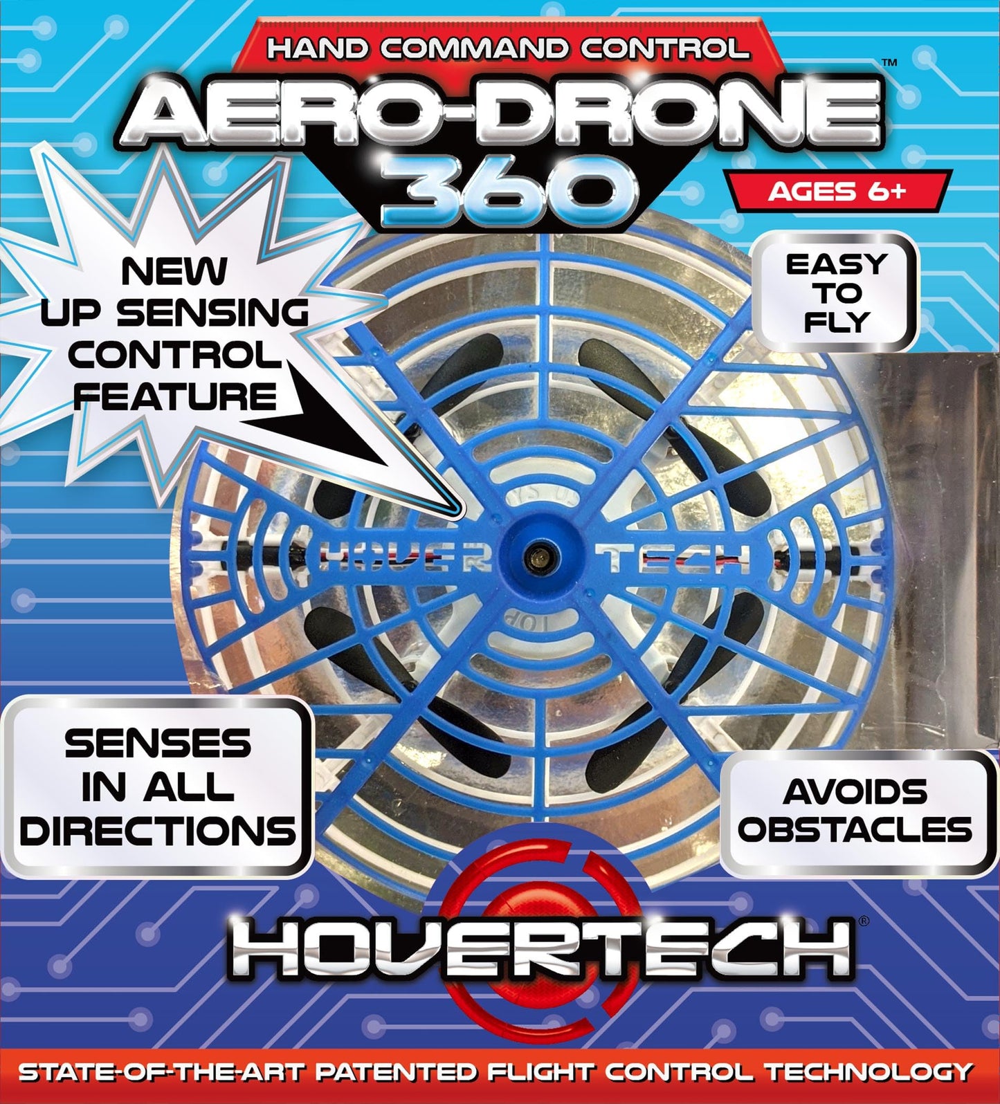 HoverTech Kids’ Self-Flying Aero-Drone 360, Incredible Stunts, Advanced Sensors, Hand Command Control, Various Altitudes, Ages 6+