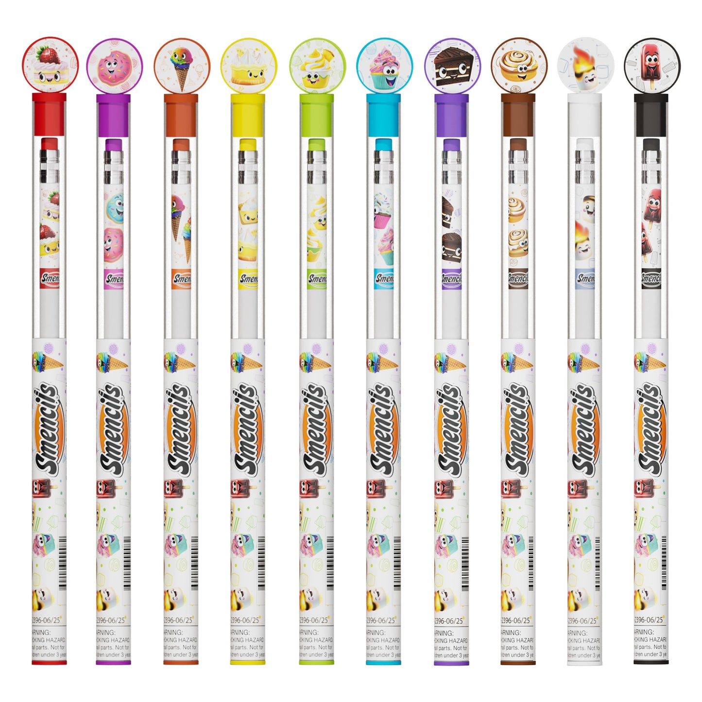 Dessert Smencils Cylinder – HB #2 Scented Pencils, 50 Count, Recycled Newspaper Pencils, Kids School Supplies, Gifts for Kids, Party Favors, Classroom Rewards