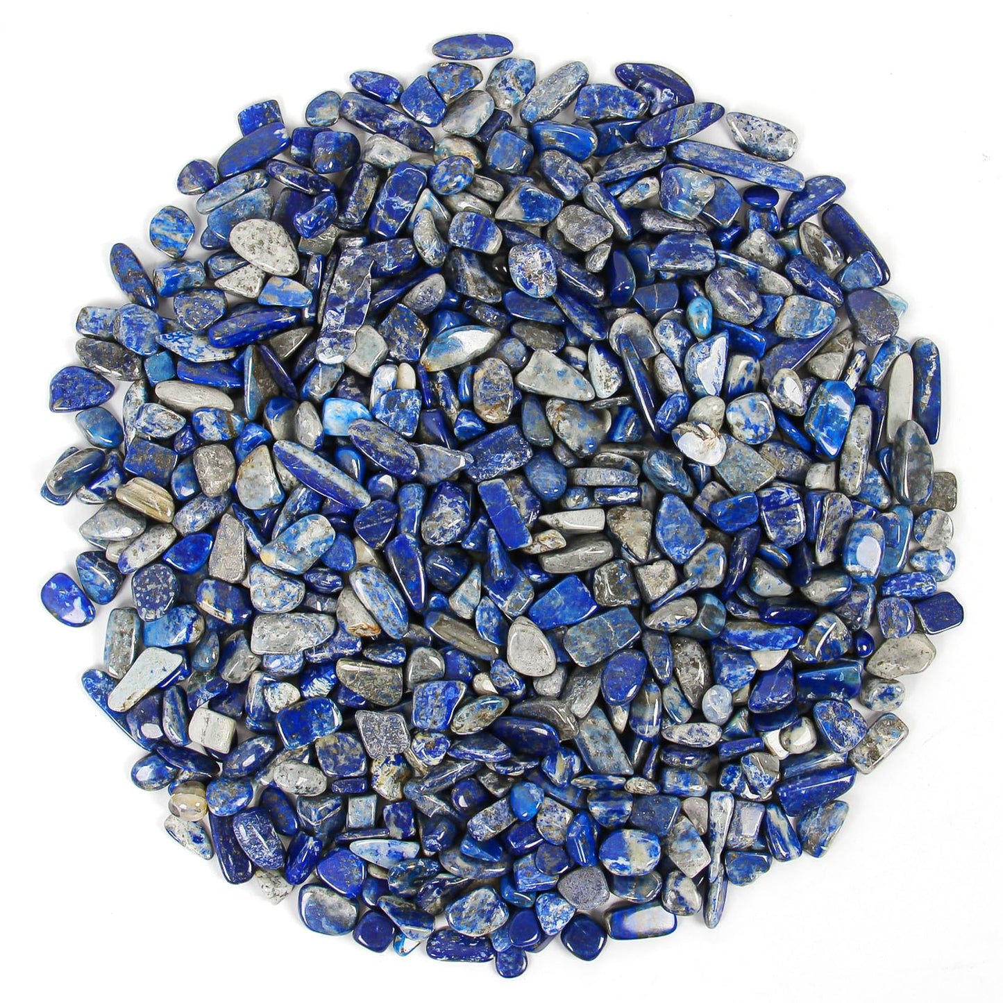 1.1lb Natural Crushed Lapis Lazuli Crystal Tumbled Chips-Lapis Lazuli Healing Crystals Chips Bulk, Crushed Crystal Gemstones for Crafts, Beautiful Package for Gift