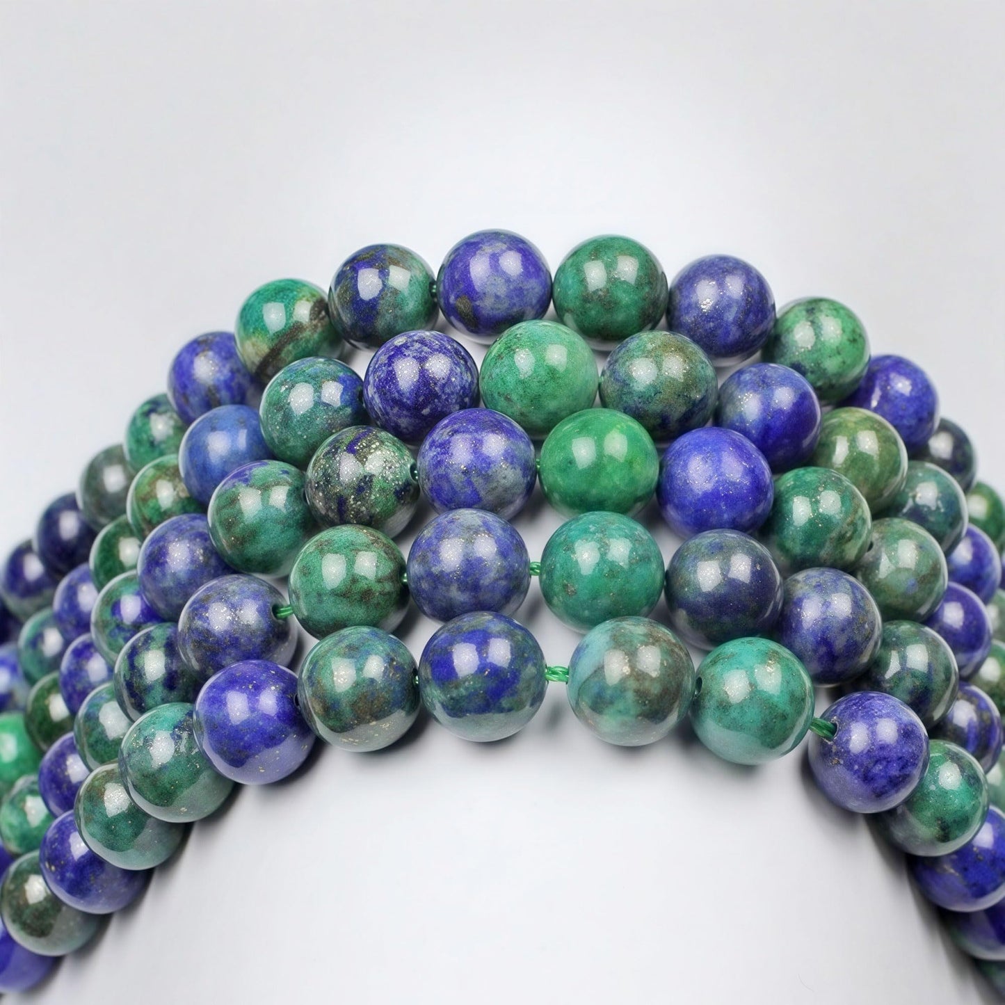 MJDCB 5A Natural Phoenix Lapis Lazuli Round Loose Beads for Jewelry Making DIY Bracelet Necklace 15'' (6mm)