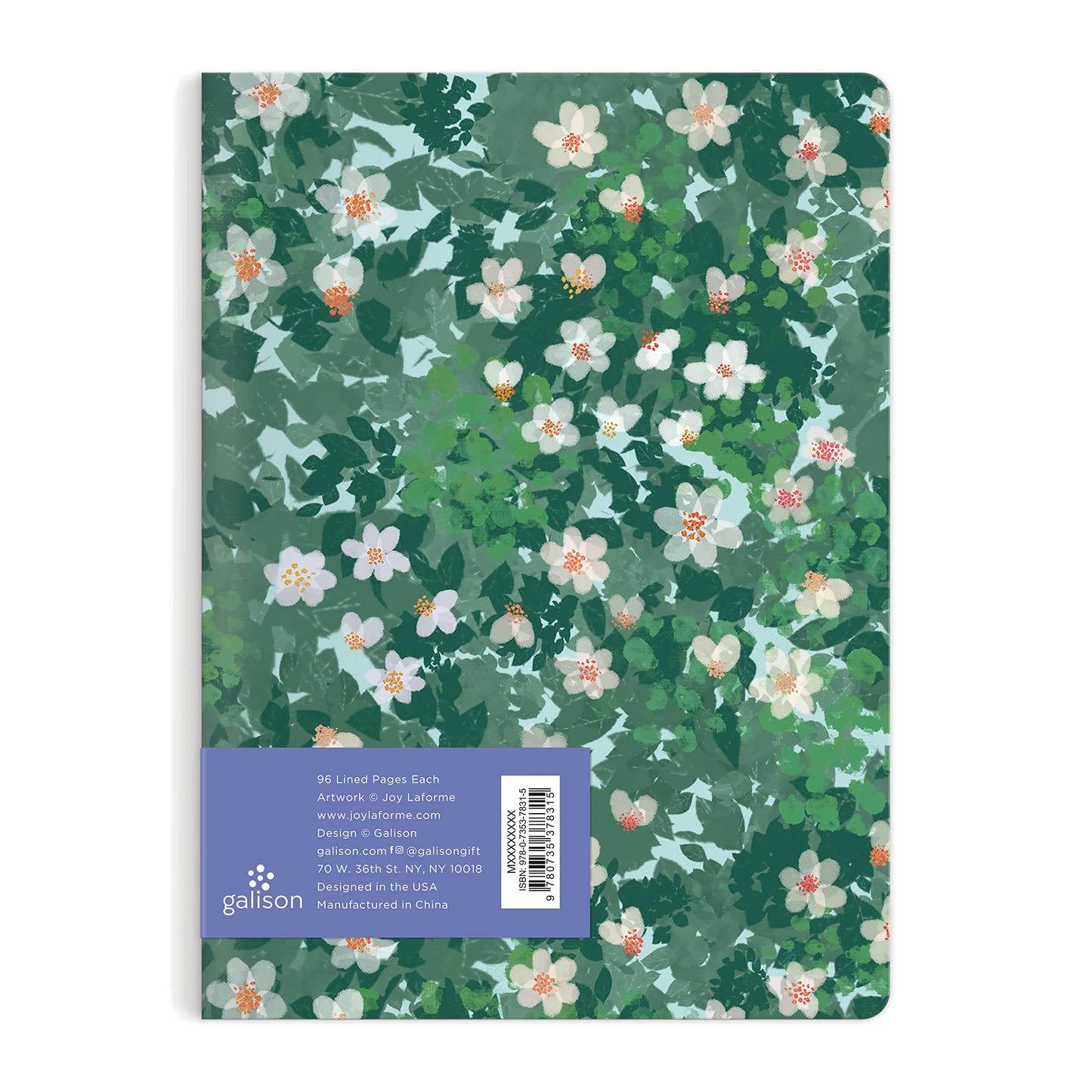 Joy Laforme Spring Street – Writer's Notebook Set with Floral and Street Artwork Includes Two 80 Page Lined Notebooks