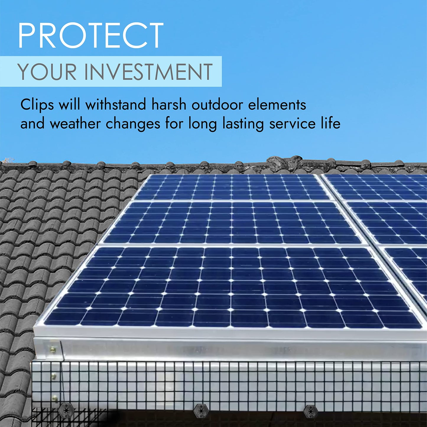 SAMU Critter Guard Fastener Clips 120Pcs Set – Premium Plastic Critter Guard Clips for Mesh – Sturdy and Durable Design – No Tools, Easy Installation – Excellent Protection Against Birds, Rodents