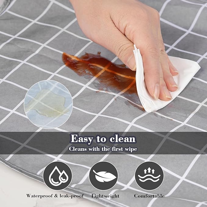 Adult Bibs, Waterproof Bib Clothing Protector with Crumb Catcher, Reusable Dining Bibs for Elderly, Men Women