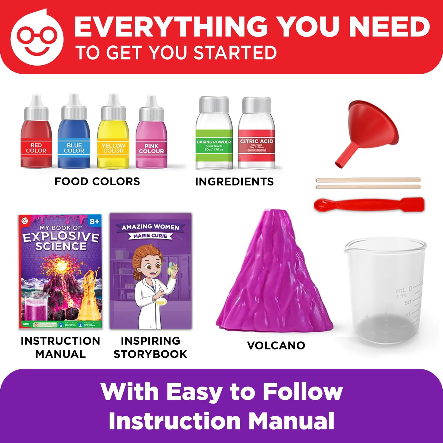 Doctor Jupiter Explosive Science Kit for Girls Ages 8-10-12-14 | Birthday Gift Ideas for 8,9,10+ Year Olds | Chemistry Set, STEM Toy Kit with 10 Experiments | Learning & Educational Projects