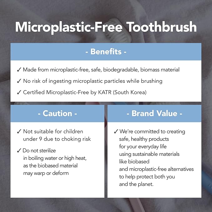 Reseio Eco Toothbrush Set with 3 Replaceable HeadsㅣSoft BristlesㅣPlastic-FreeㅣBPA-FreeㅣSustainable Oral CareㅣTravel Pouch Included - Pink