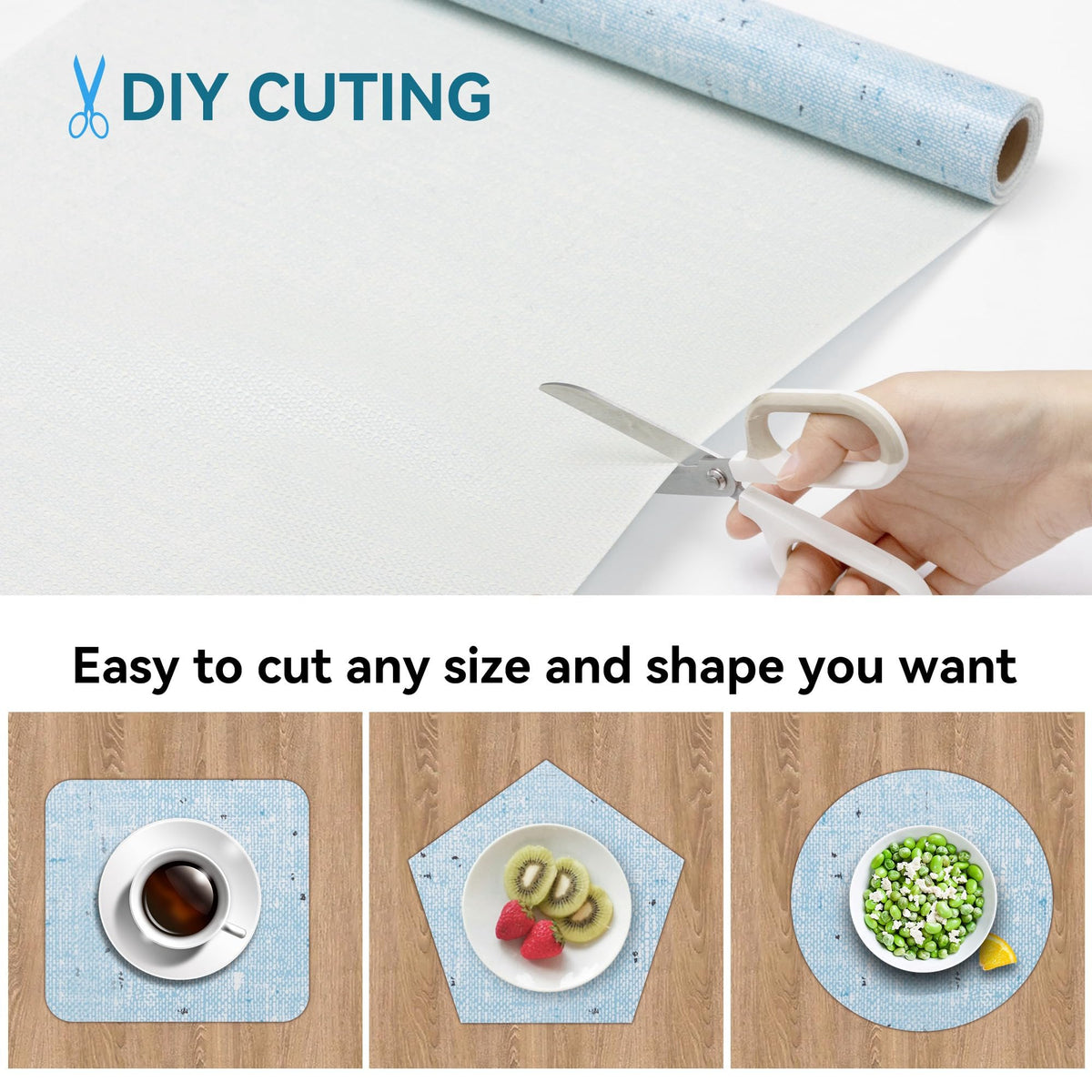 Bulk Shelf Liner 20" W x 144" L Cupboard Liner Shelving Paper for Cabinets and Drawers Pantry Shelf Liners for Kitchen Cabinets Non