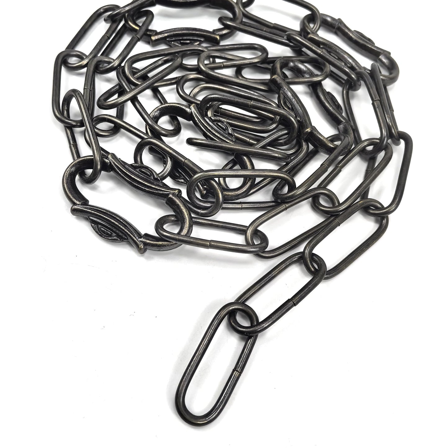 6 Ft Lighting Chain with Connection Locks for Hanging Lamp, Chandelier, Pendant, Lantern, Swag Lamp, Plant/Flower/Fruit Basket, Light Fixture Chain (Dark Bronze)
