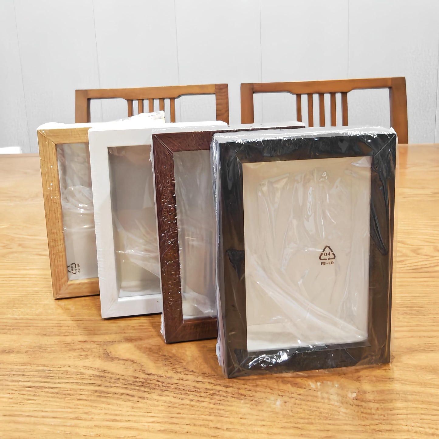 Shadow Box Picture Frame with HD Plexiglass-Wooden Hollow Photo Frame for Flower Pressing,Seashell Display Box ,Memorial Shadow Box. (Mixed Color, 4.7X6.7inch,4PCS)