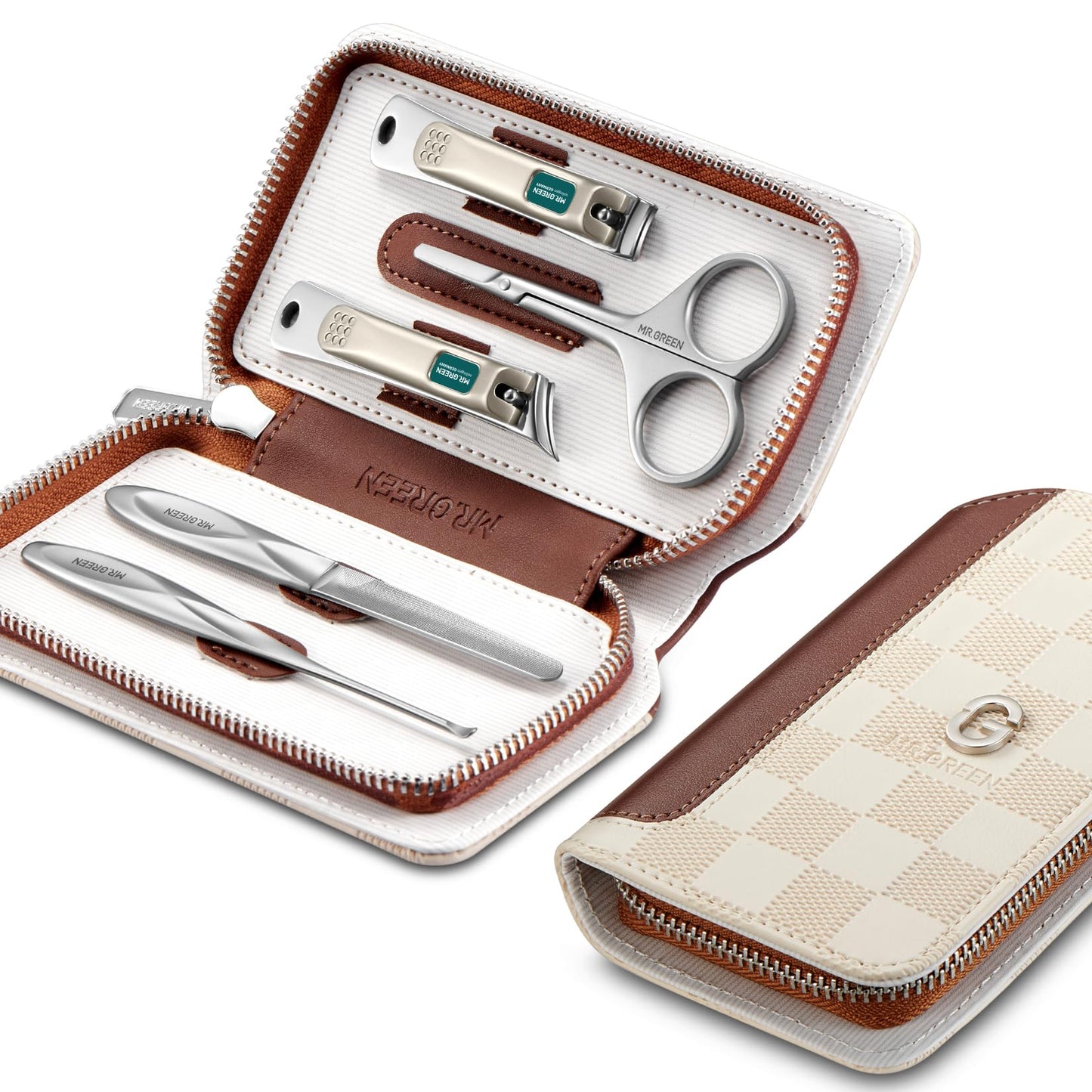 MR.GREEN Manicure Sets Light Luxury Nail Clipper Kits Personal Care Tools Fashion Contrasting PU Case (Mr-8883)