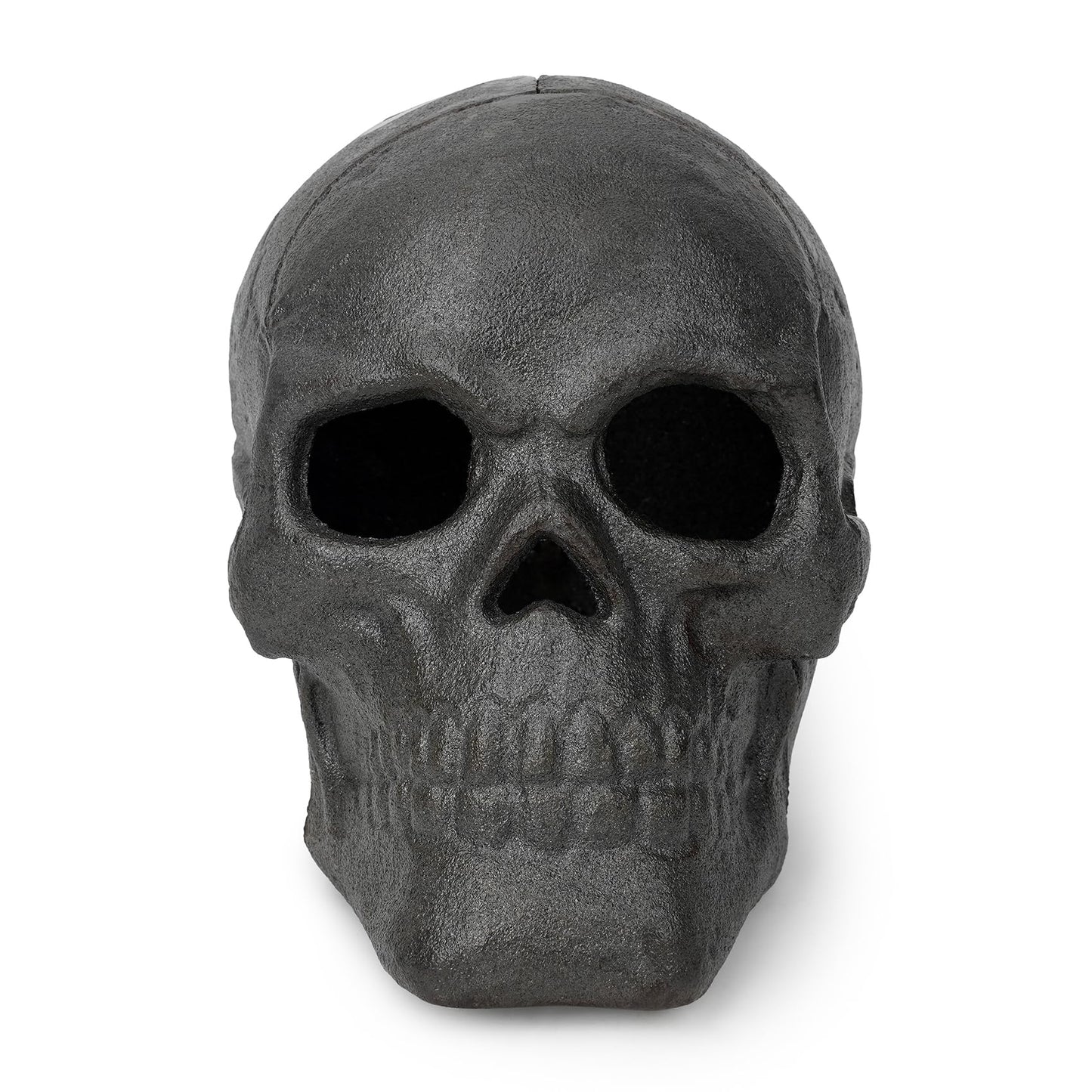 Stanbroil Fire Pits 10" Imitated Human Metal Skull Decoration for Indoors Outdoors Campfire, Fireplace, Halloween Party Decor, 1 Pack - Patent Pending