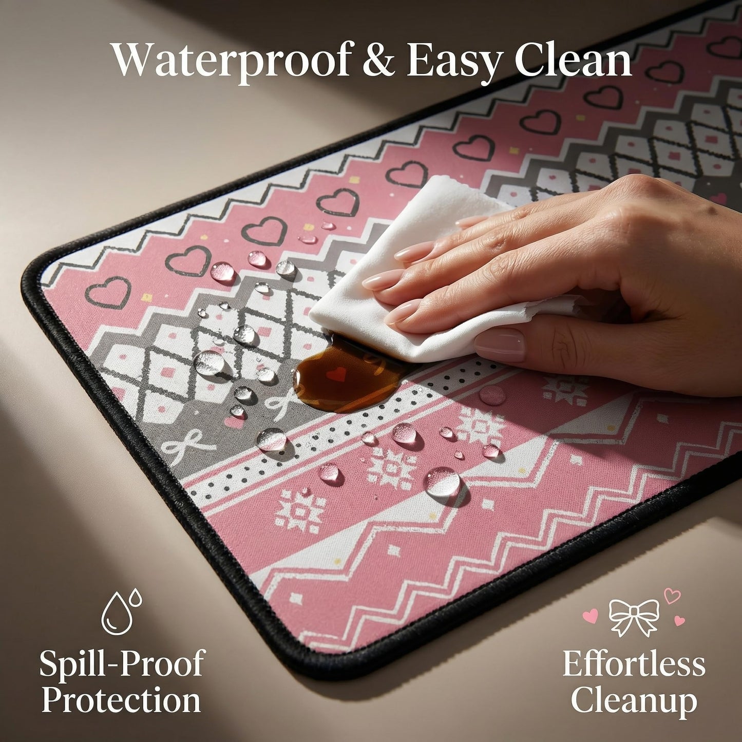 Large Desk Pad, 31.5" x 11.8" Desk Mat, Mouse Pad, Computer Laptop Desk Mat Mouse Keyboard Pad, Modern Abstract Desktop Protector, Desk Accessories, Desk Writing Makeup Mat for Office Home School