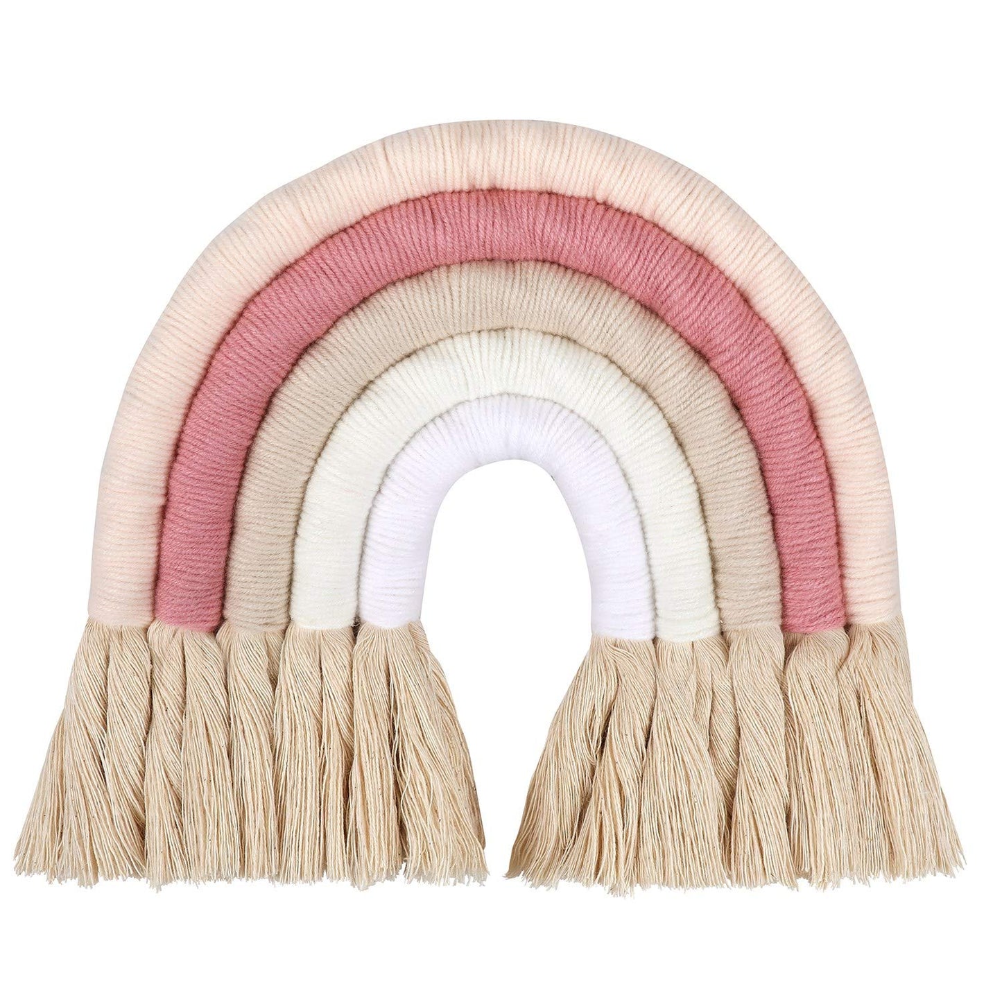 ZWA Rainbow Wall Hanging - Handmade Macrame Wall Art for Nursery & Kids Room Decor