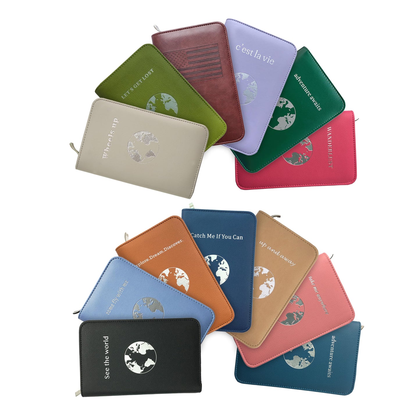 Phone Charging Passport Holder with Removable Fast Charging Power Bank that holds money, cards, phone, travel docs- RFID Blocking - Compatible with All Phones - Travel Accessories (Olive)