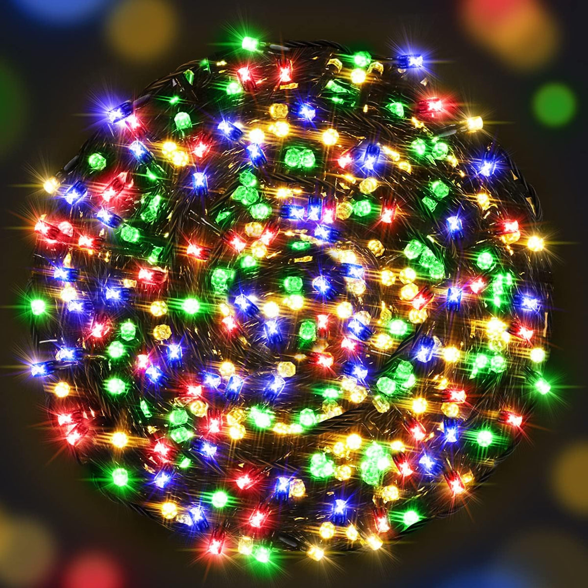AmyHomie Halloween Lights Outdoor, 300LED Multicolor Christmas Lights with 8 Lighting Modes, End to End Connectable Fairy String Lights for Indoor Outdoor Christmas Decoration