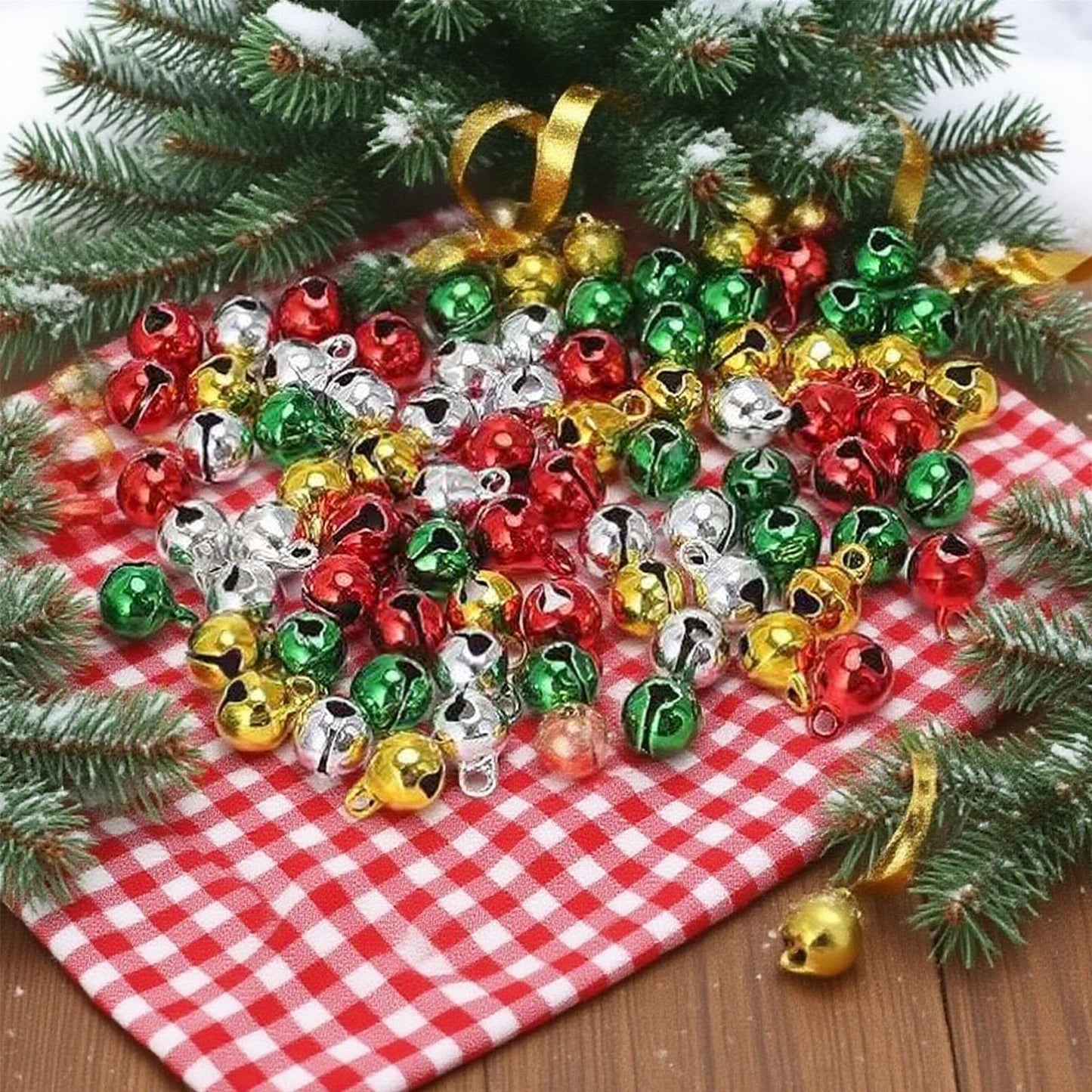 240PCS/0.24IN Small Bells for Crafts Mini Craft Bells with Jingle Sound Perfect for DIY and Christmas Home Decorations