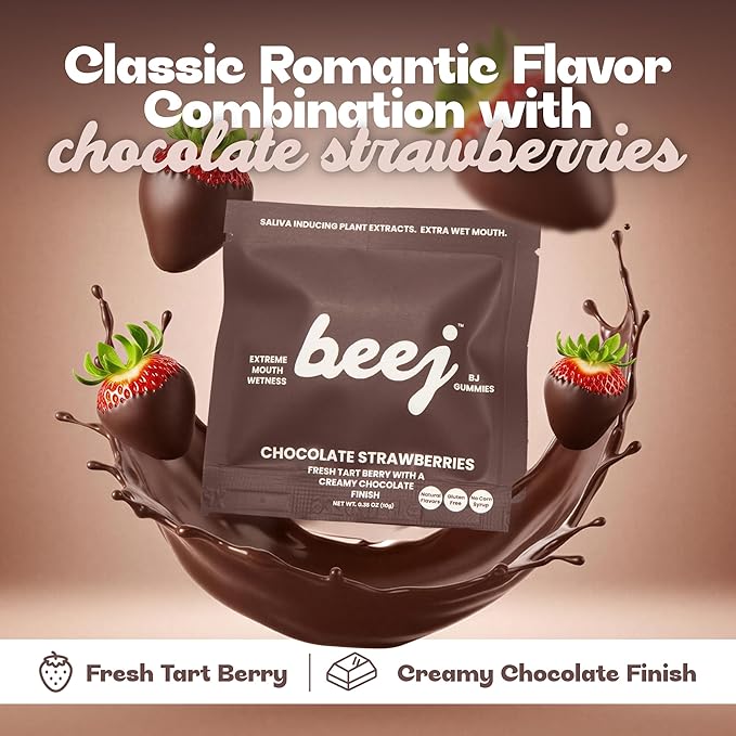 BJ Gummies, by BEEJ. Oral Sex Candy for Couples. Valentines Day Flavor Edition (Chocolate Strawberries)