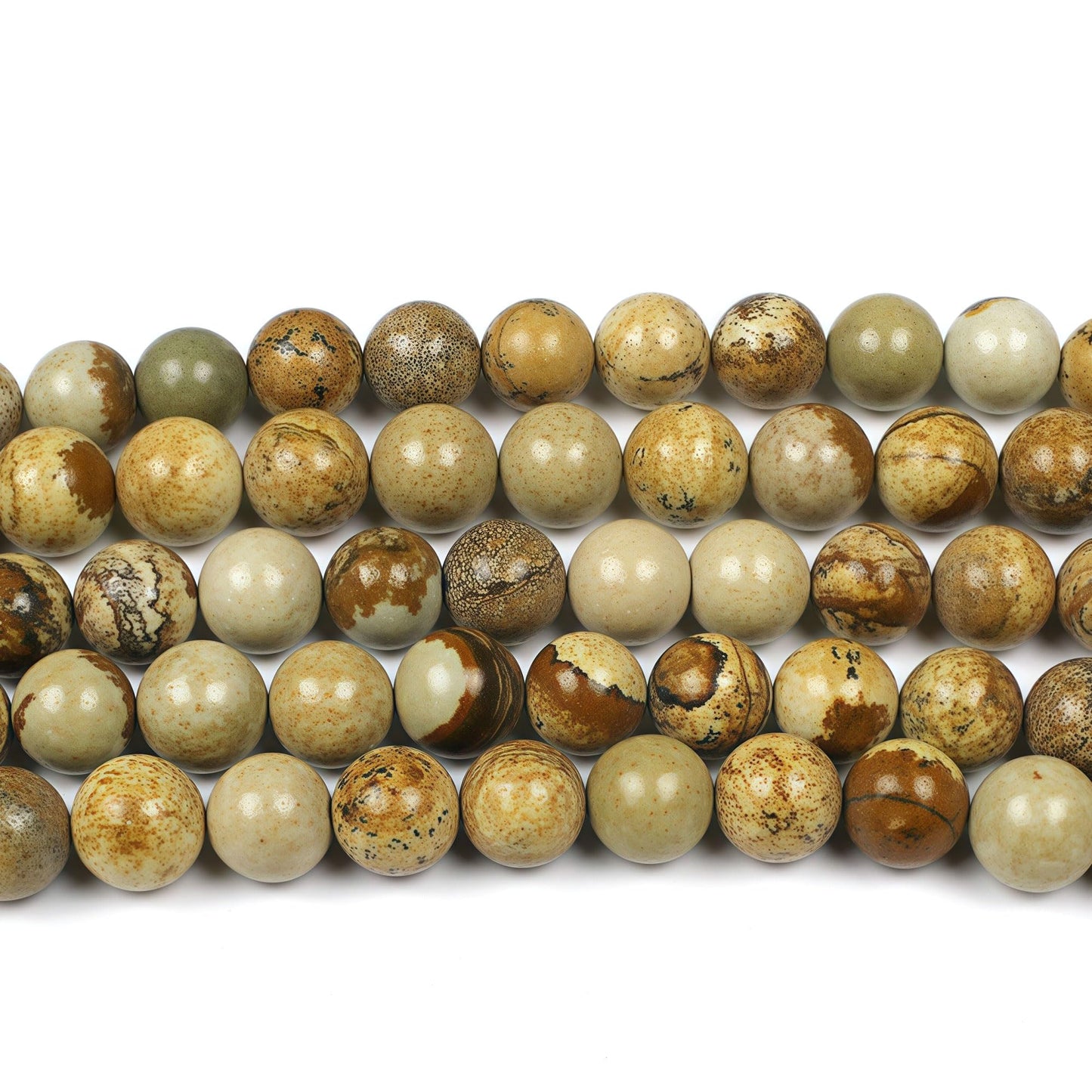 MJDCB AAA Natural Picture Beads Stone Beads for DIY Bracelet Making Strand 15" (6mm)