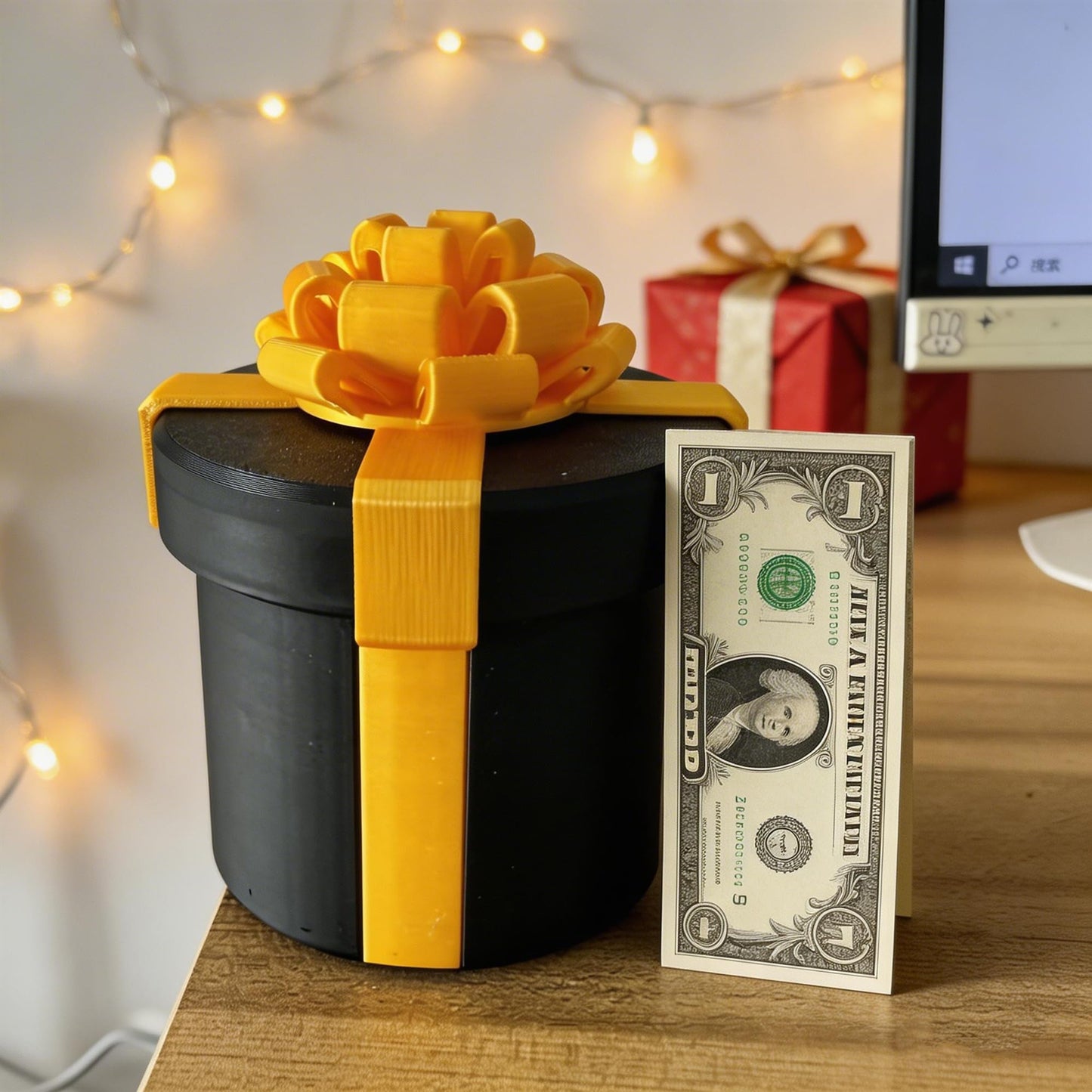 Annoying Gift Box - Upgraded Screw Puzzle That Fits US Dollar Bills (2.75” Tube), Includes a Reinforced Key for Repeated Use - Cash Prank Gift for Birthday, Christmas & Fun Party Game