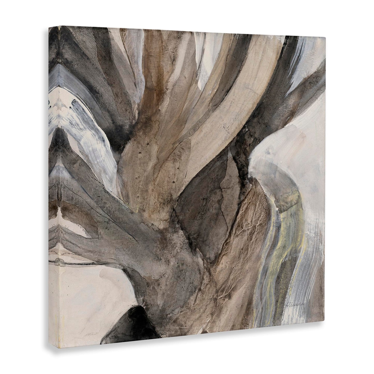 Stupell Industries Twisted Driftwood Abstract Tree Bark Brown Neutral, Design by Albena Hristova Canvas Wall Art, 30x30