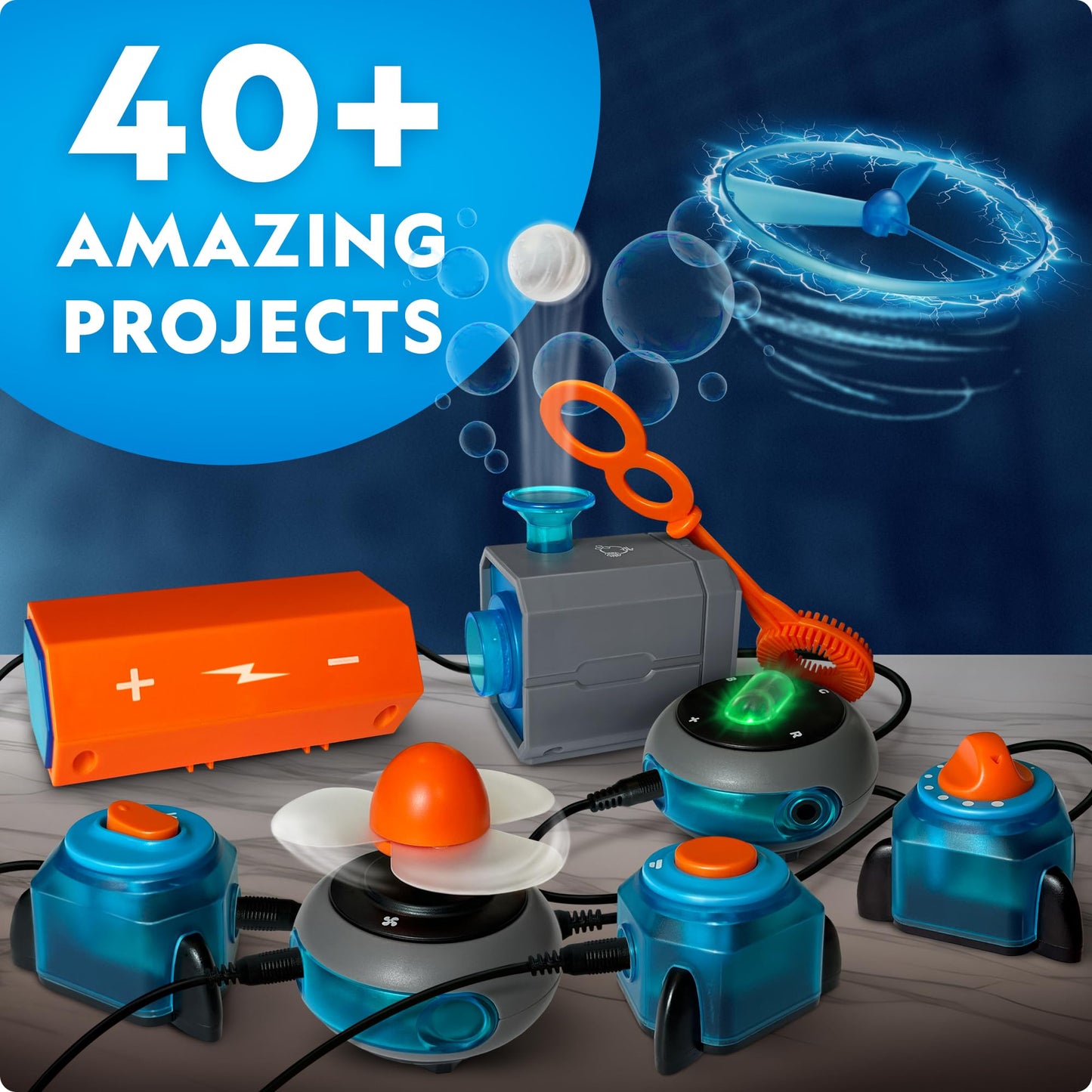 NATIONAL GEOGRAPHIC Circuit Maker Electronics Science Kit – 40+ Hands-On STEM Projects for Kids, Build Real Electrical Circuits, Educational STEM Activity for Learning Electricity & Engineering Skills