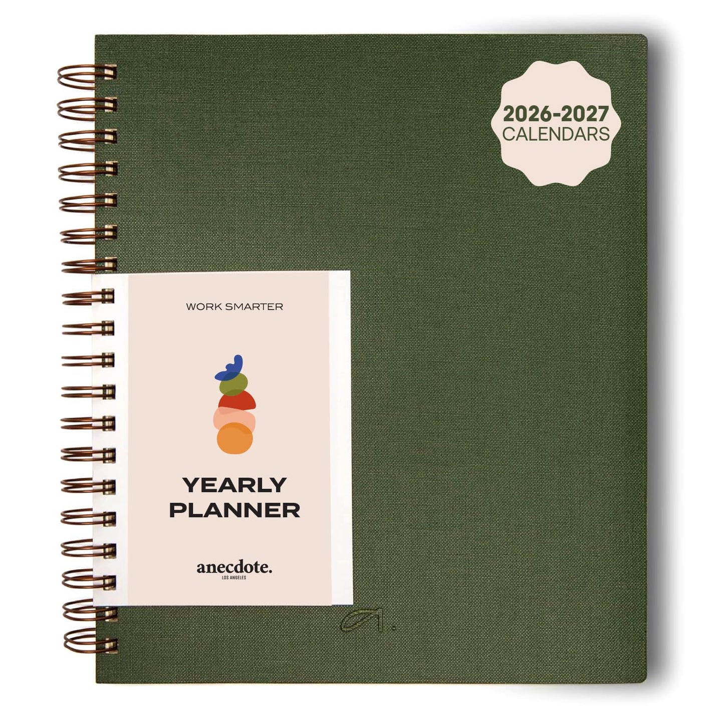 Anecdote Spiral Planner w/2026-2027 Calendar (8.5" x 10") | Start Anytime - 52 Weeks, Undated Planner Pages | To-Do List Organizer, Plan Your Success, Achieve Productivity Goals (Evergreen)