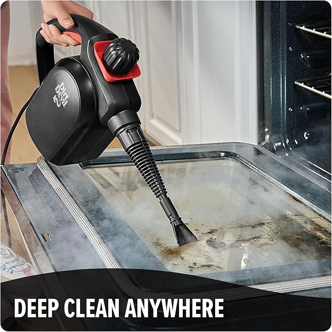 Dirt Devil 7-in-1 Handheld Steamer, Pressurized Steam Cleaner for Home Use, XL Water Tank, Includes Specialized Cleaning Tools, Portable Steam Cleaner for Bathroom, Clothes, Furniture and More