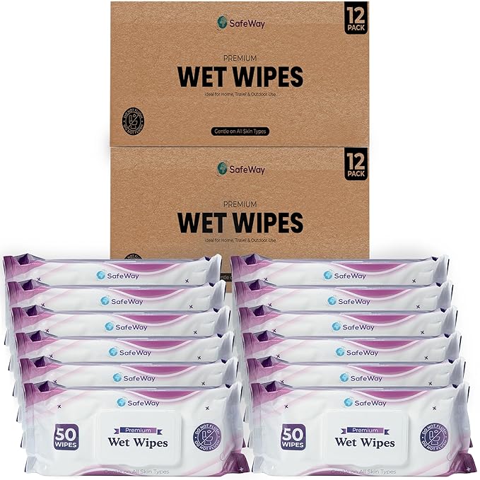 SAFEWAY USA Adult Wipes Disposable — Multi-Purpose & Alcohol-Free, Preferred by Caregivers for Seniors & Incontinence Solution, Aloe-Infused, Ideal for Sensitive Skin — Extra Large, 24 Pack 1200 pcs.