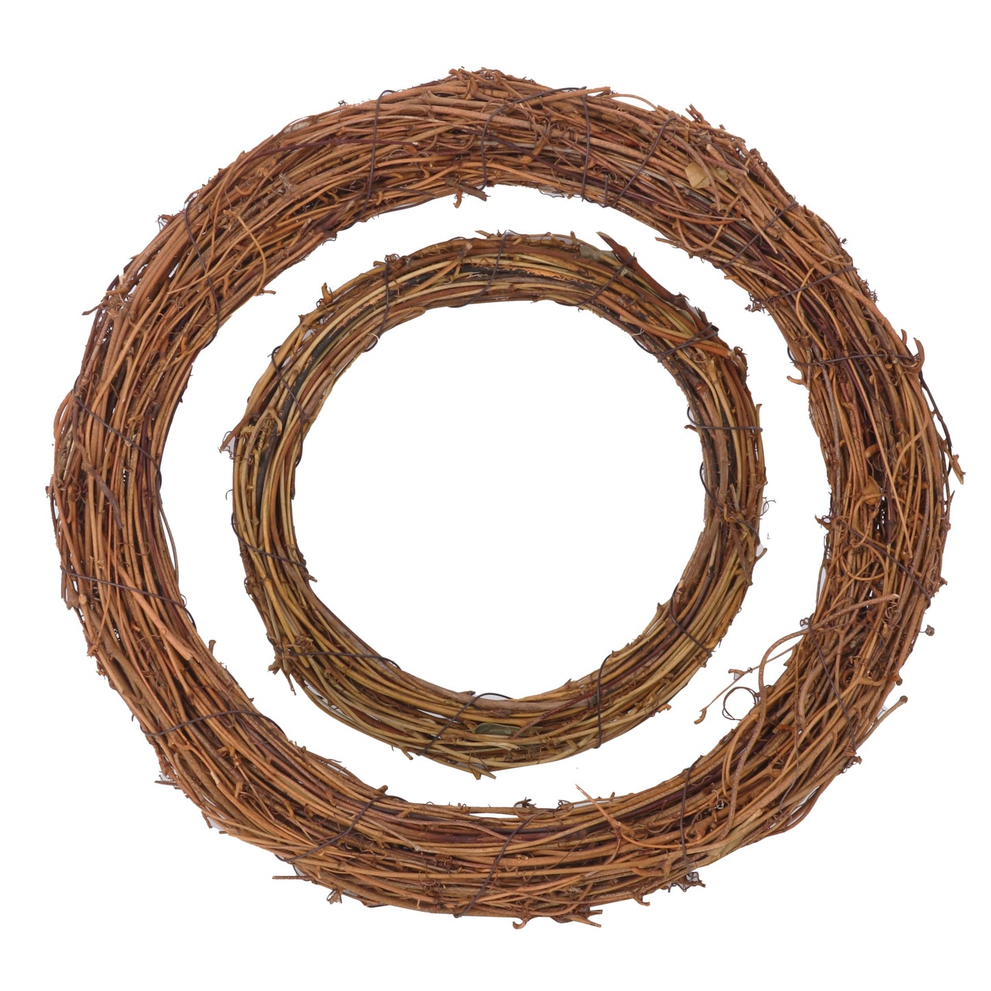 KUKLIPJIM 12 Pcs 12 Inch & 8 inch Natural Grapevine Wreath Set, Hand-Woven Vine Branch Wreaths for DIY Crafts, Christmas Decorations, Home & Event Styling(6 Pieces per Size)