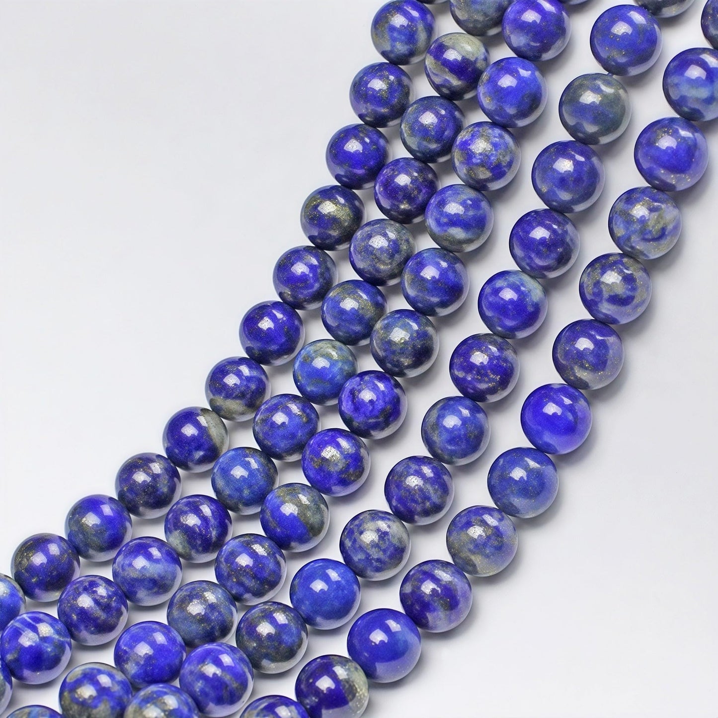 MJDCB Natural Lapis Lazuli Gemstone Loose Beads Round 8mm Energy Stone Healing Power for Jewelry Making