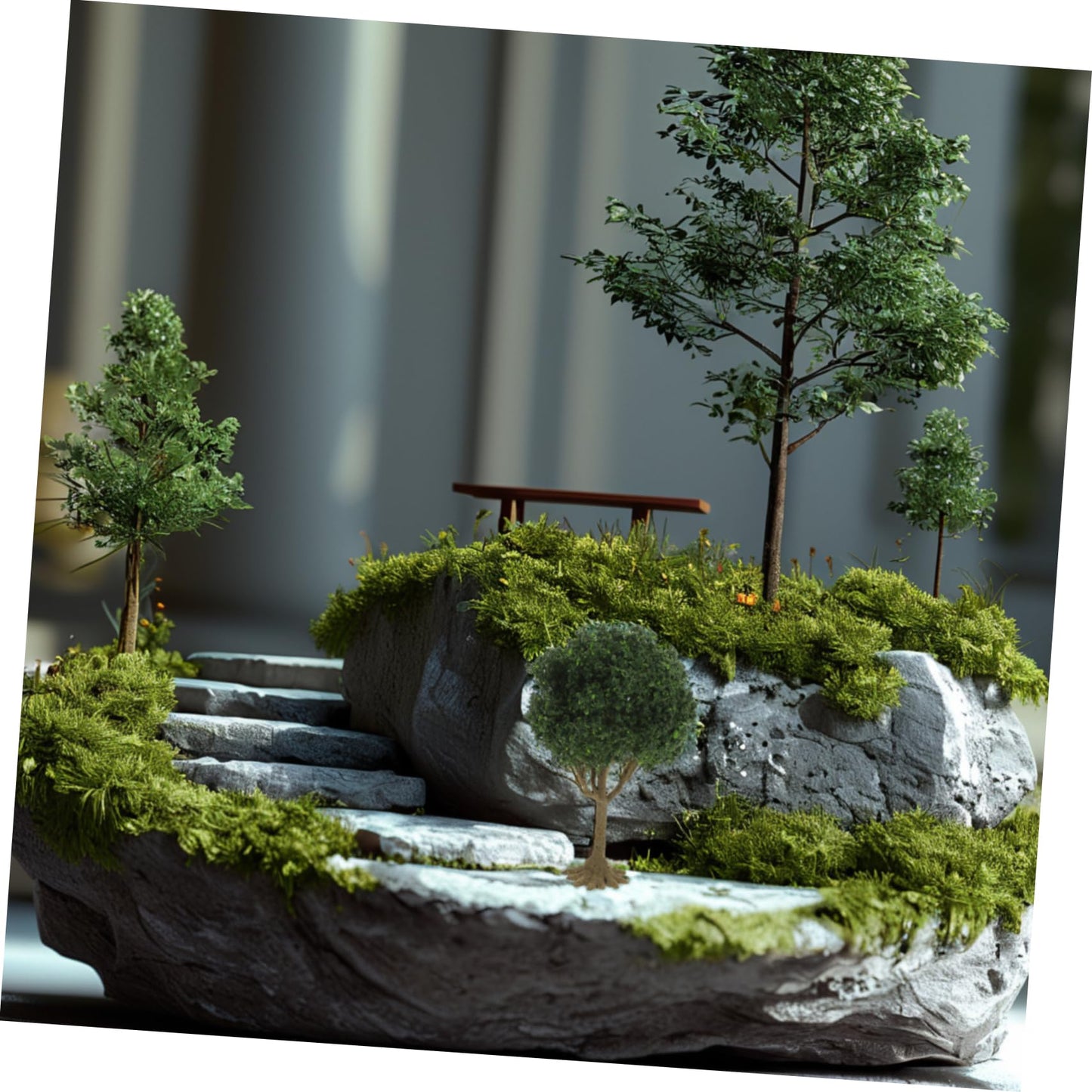YARNOW Landscape Tree Model 3.93 Inch Miniature Trees for Model Train Scenery Architectural Models Realistic Fake Trees for DIY Crafts and Scenic Layouts