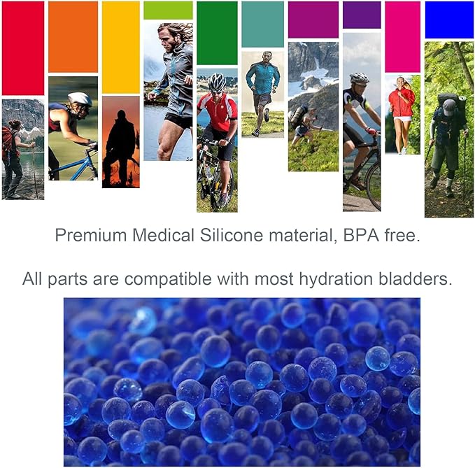 Hydration Bladder Bite Valve Replacement Mouthpiece Fit for Any Water Backpack and Most Brands, with Manual Switch Valve