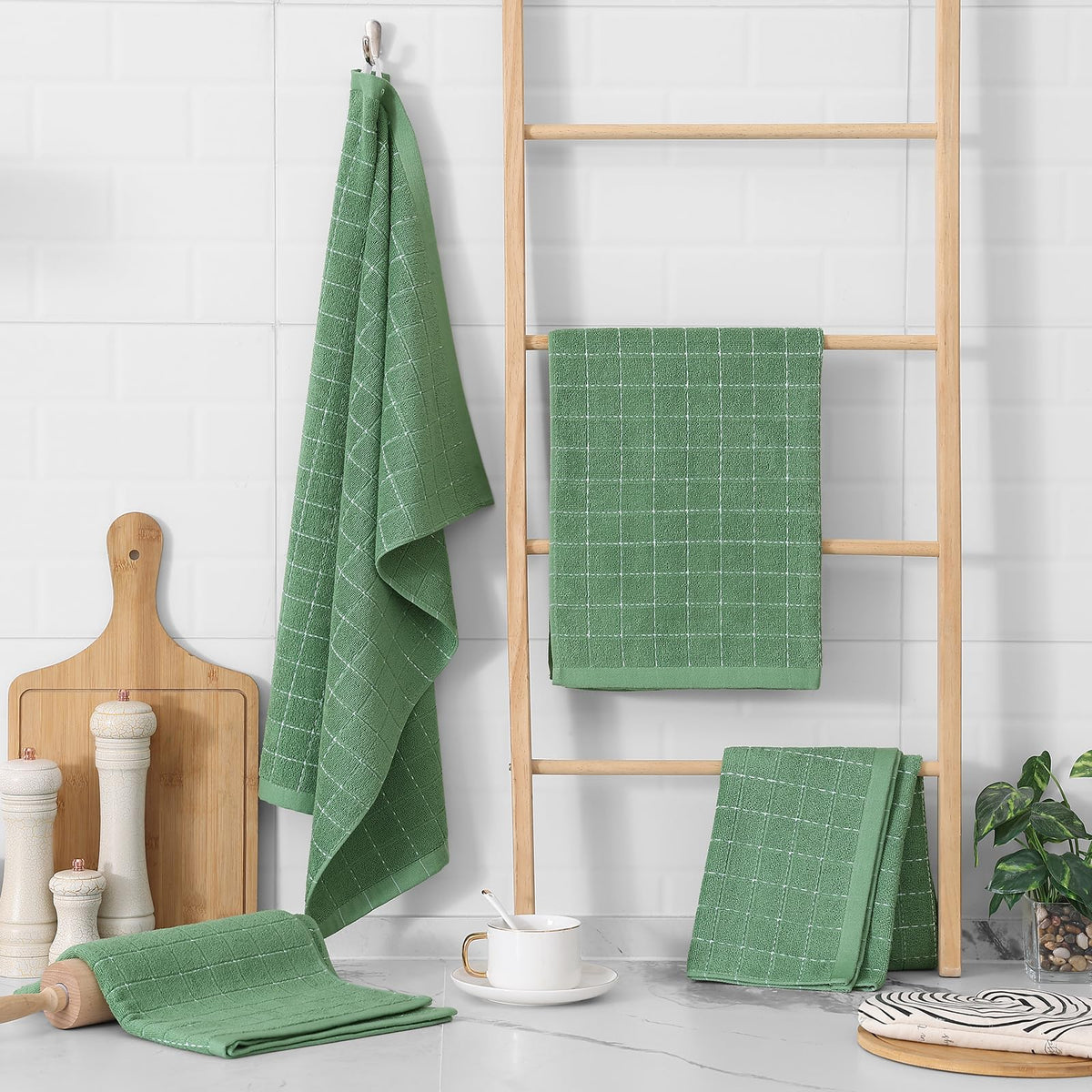 100% Cotton Terry Kitchen Towels (6 Count)