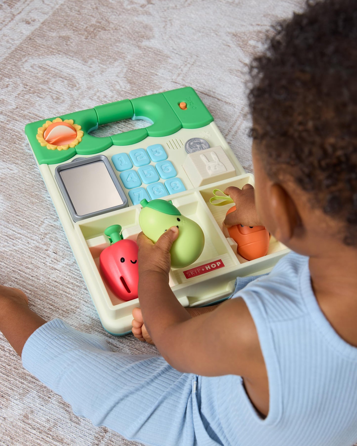 Skip Hop Baby Walker 5-in-1 Sit to Stand Convertible Light Up Walker with 50+ Activities for Developmental Play, Songs and Sounds 3 Adjustable Handle Heights and Speed Control Switch Farmstand Age 6m+