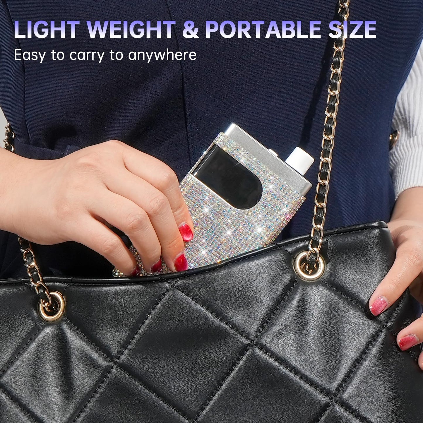 CHRISTINE SHELLY Rechargeable 35000RPM Nail Drill Sparkling Portable Professional Electric Nail File with 12 Drill Bit for Acrylic/Gel Nails Professional Nail Tools for Manicure Pedicure, Glitter
