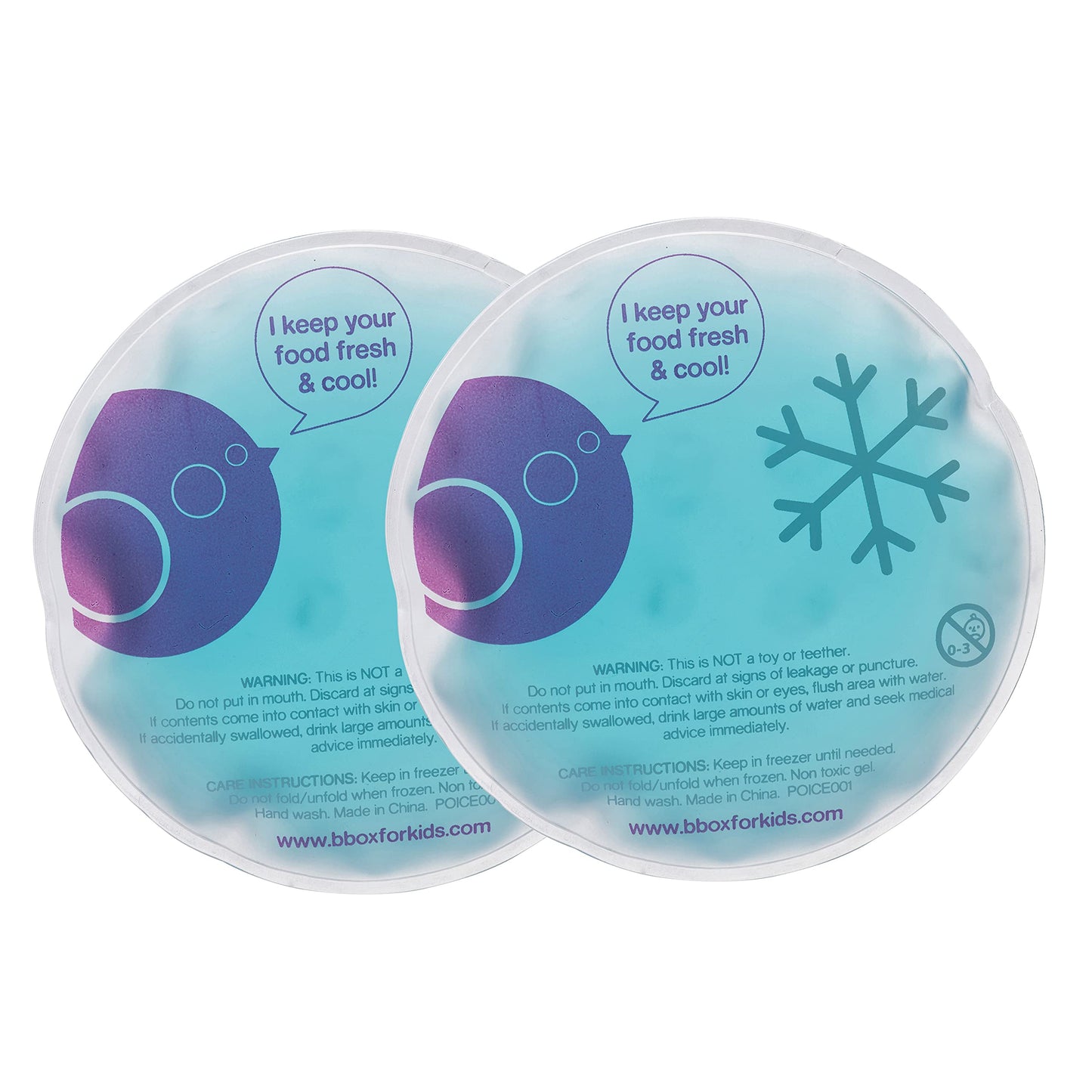 b.box Gel Cooler Twin Pack | Fits in b.box Lunchbox | Reusable Gel Ice Pack for Bento Lunch Containers and Lunchbags | Great for Soothing Boo Boos