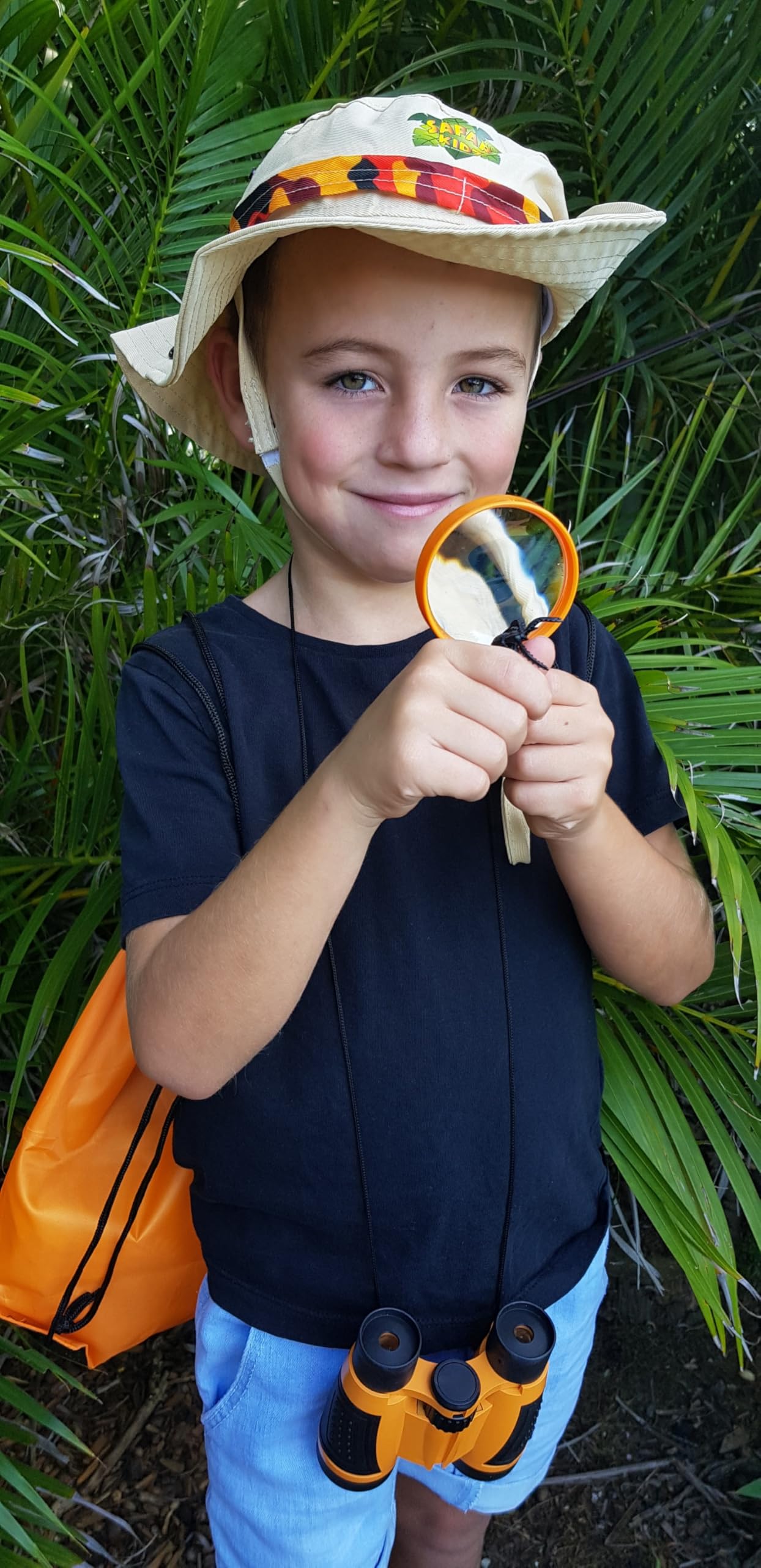 Adventure Kidz - Outdoor Exploration Kit, Children’s Toy Binoculars, Flashlight, Compass, Whistle, Magnifying Glass, Backpack. Great Kids Gift Set for Camping, Hiking, Educational and Pretend Play.