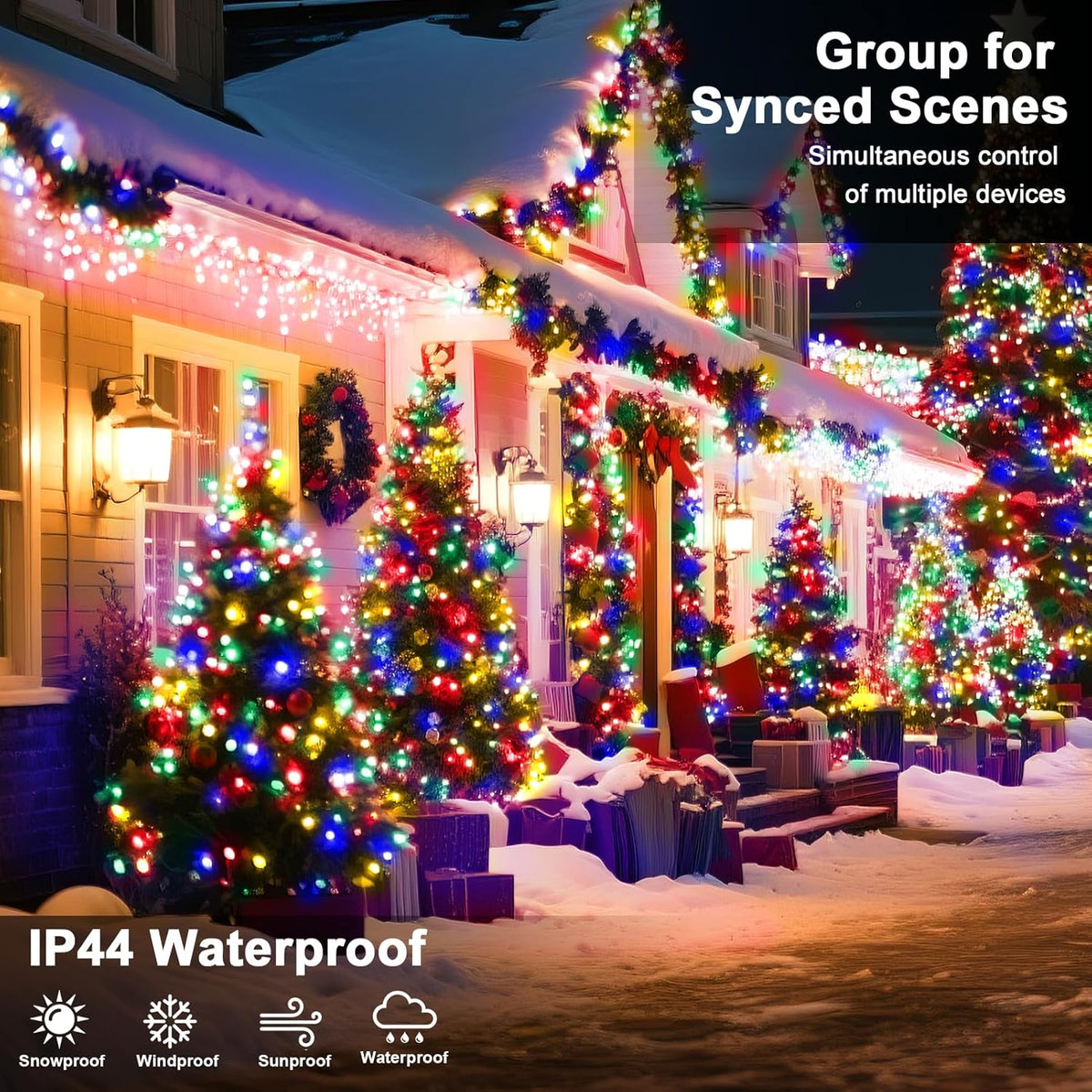 328 FT Christmas Light 1000 LED Xmas Lights Outdoor Christams String Lights Waterproof 8 Modes & Timer, Fairy Lights Plug in for Weeding, Patio, Party, Holiday,Christmas Decor (Multicolor)